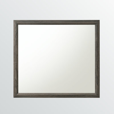 Miroir Idylle en gris patiné