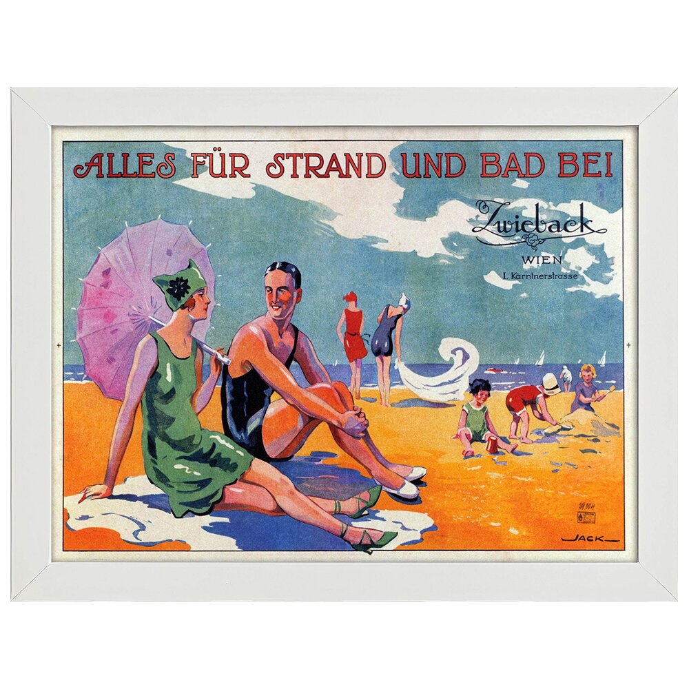 Leinwandbild Vintage Advertising Poster Zwieback - Austria