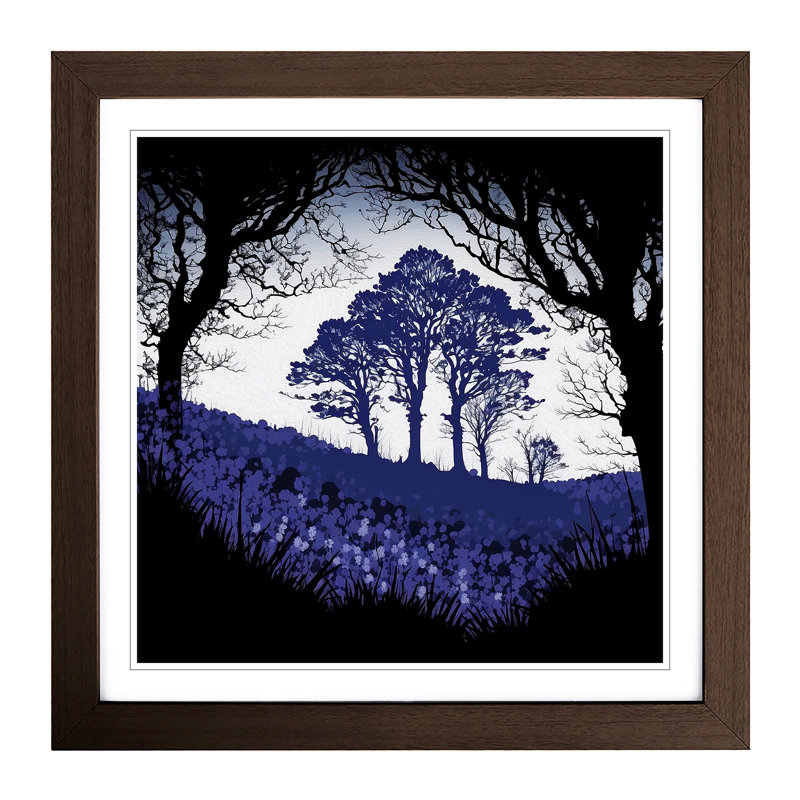 Single Picture Frame Print on Wood, Walnut