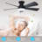 42" Black Modern Ceiling Fan with Light and Remote  for Bedroom-774857213-774857214-774857208