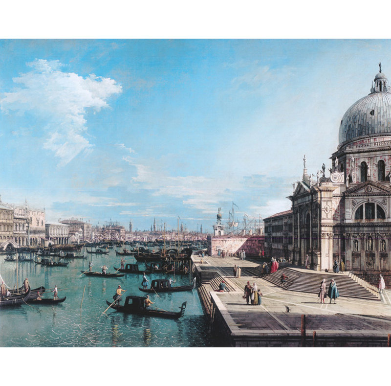 L'entrée du Grand Canal et de l'église Santa Maria della Salute, Venise, H 14 po x l 18 po