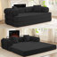 Canapé-lit modulaire en velours côtelé 79 po 3-en-1 79 po avec matelas en mousse à mémoire de forme-1451215530