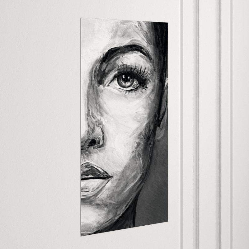 Face II Print by Jacob Lincoln, Image Brush Gel, 72" H x 36" W