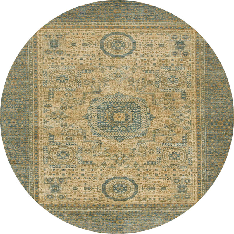 Abstract Indoor Rug, Round 4'