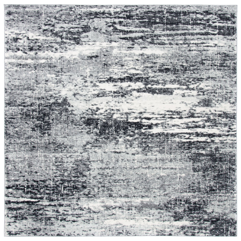 Acadian Performance Abstract Rug, Square 3'