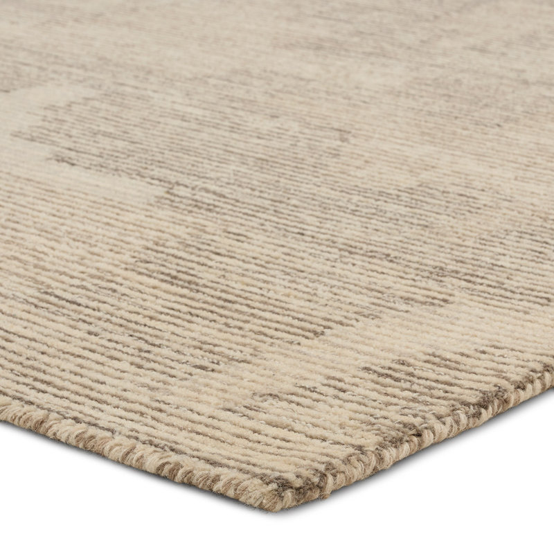 Tapis gris en laine touffeté à la main, Rectangle 12 pi x 15 pi