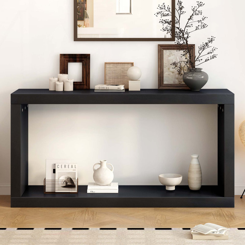 Wood Console Table, Black