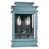 Verdi gris; verre granuleux transparent