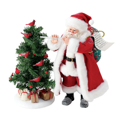Possible Dreams Christmas Traditions Santa 11 Pipers Piping 2-Piece Figurine Set