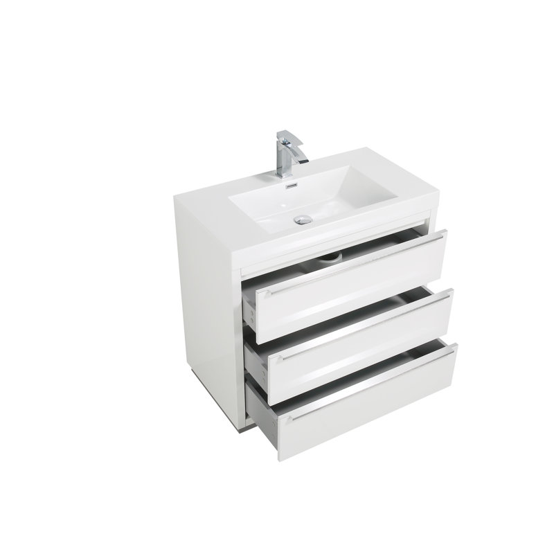 Ensemble de meuble-lavabo simple 36 "avec miroir Ashdown