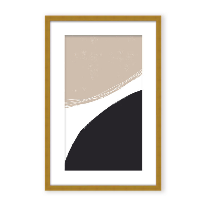Abstract Joyful Harmony by  - Picture Frame Painting on Paper, 48" H x 32" W x 1.125" D, Framed Print, Black