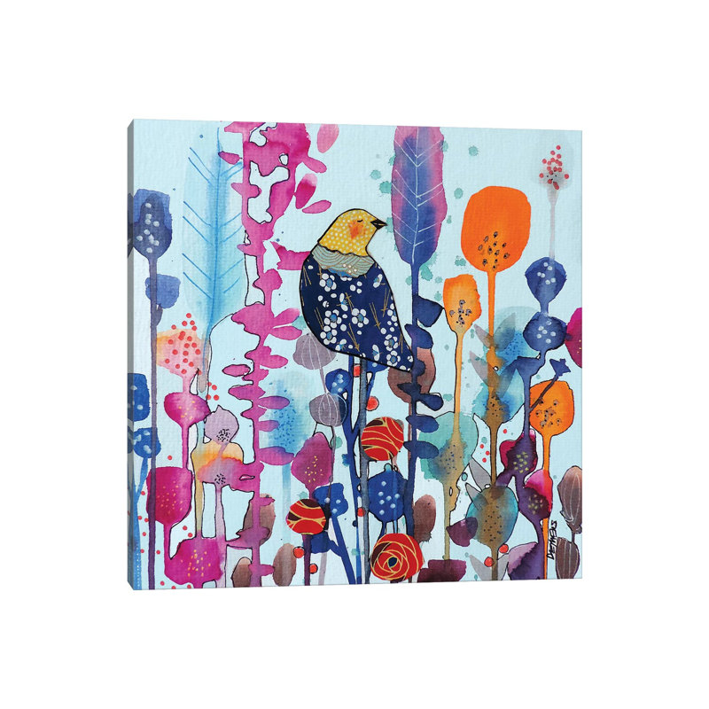 Juste Ici by Sylvie Demers - Painting on Canvas, Wrapped Canvas, 45.72 cm H x 45.72 cm W x 1.91 cm D