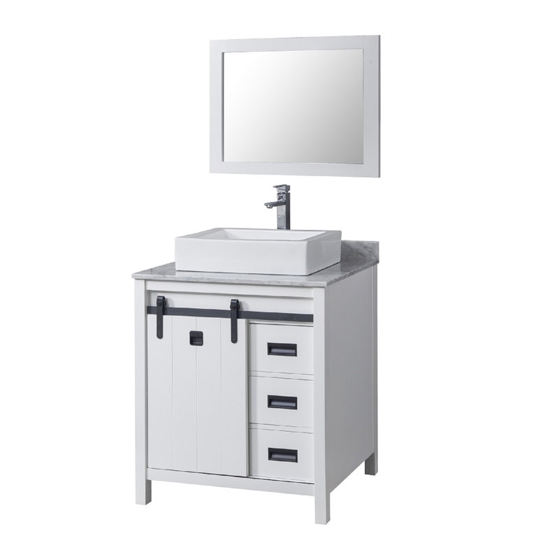 32'' Single Bathroom Vanity with Marble Top