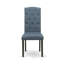 L'ensemble de 5 pièces pour coin-repas pour 4 personnes comprend une table de cuisine ronde avec piédestal et 4 chaises de salle à manger Parson en tissu bleu minéral, noir-1977718615-1911089974-1977718614