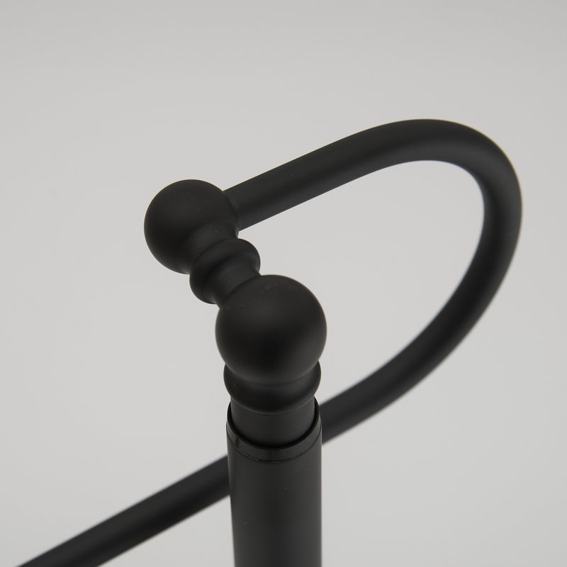 Porte-papier hygiénique sur pied, Noir mat