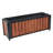 Robinet Rectangular Slatted Acacia Wood Planter Box with Liner - 24" x 8.25" x 8.75"