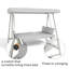 Balancelle de patio suspendue 3 en 1 avec auvent réglable-799134752