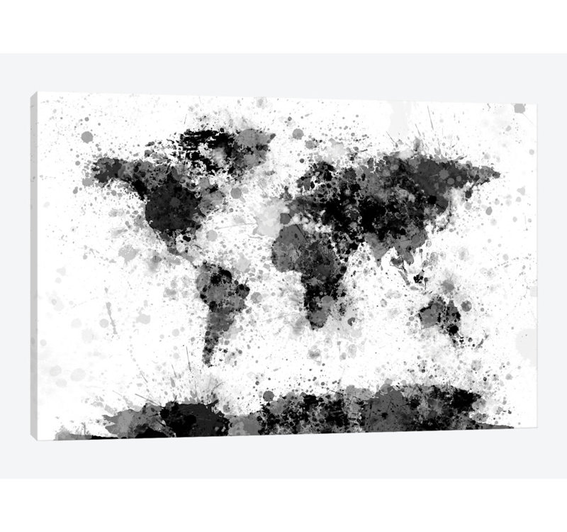 " Ink Blot " by Michael Tompsett, 18" H x 26" W x 1.5" D, Black Framed Canvas, No Mat