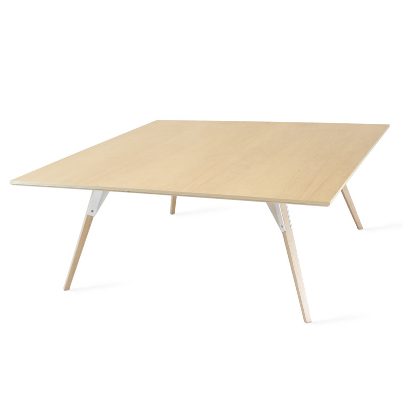 Table basse clarke, H 18 po x L 46 po x l 46 po, Érable, Érable / noir
