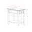 Table de bout moderne avec tiroir pour chambre à coucher Denison, bourgogne Denison-544612762