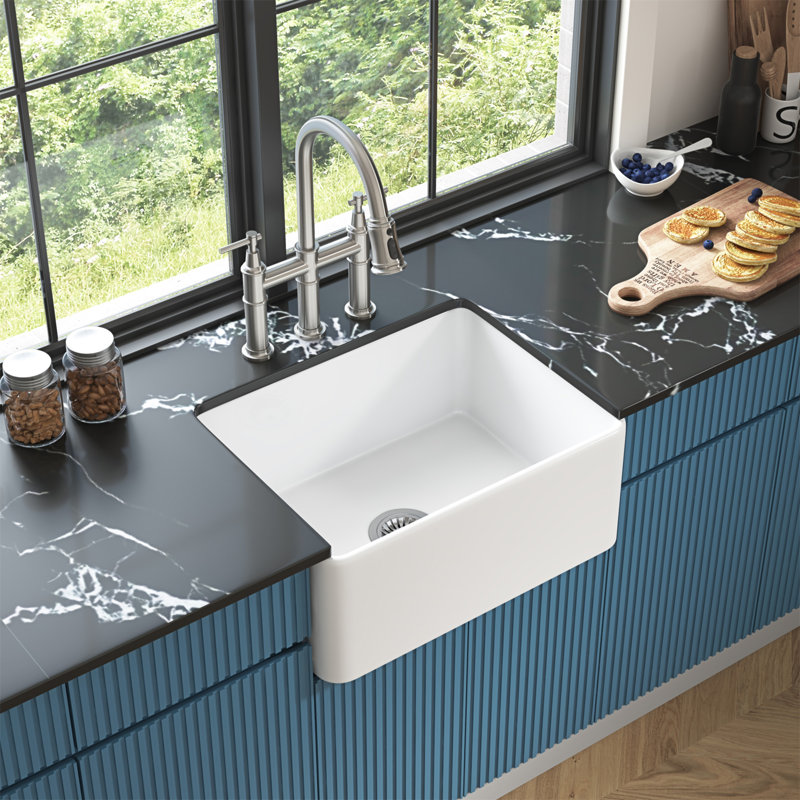Évier de cuisine à tablier profond Farmhouse Sink, Blanc