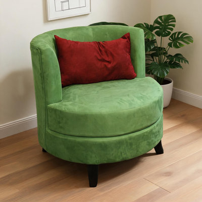 Chaise avec accoudoirs décoratifs rétro vert doux, cadre en bois manufacturé de 30,5 pouces de hauteur avec coussin supplémentaire
