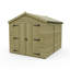 Total Sheds 8ft x 9ft Apex Garden Shed - Double Door - No Windows - Pressure Treated Timber - UK Manufactured