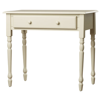 Classic Ivory 34"W x 19"D x 30"H Writing Desk with Flip-Top Storage Drawer