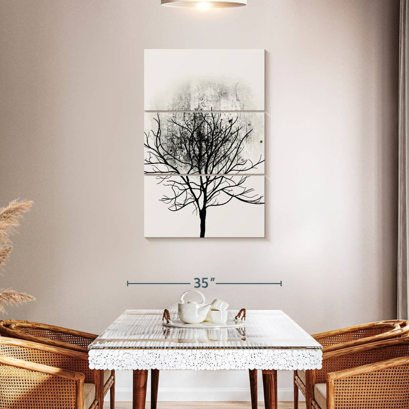 Harnek Black Tree Study, 45" H x 28" W