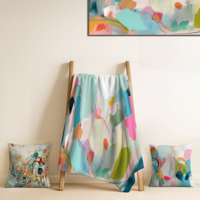 Couverture rose rose, minimalisme et fluidité III, Blanket only (1 piece)