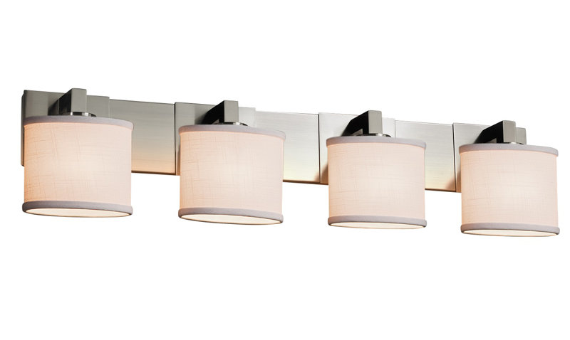 Geoffroy 4 - Light Bath Bar, Cream, Dark Bronze