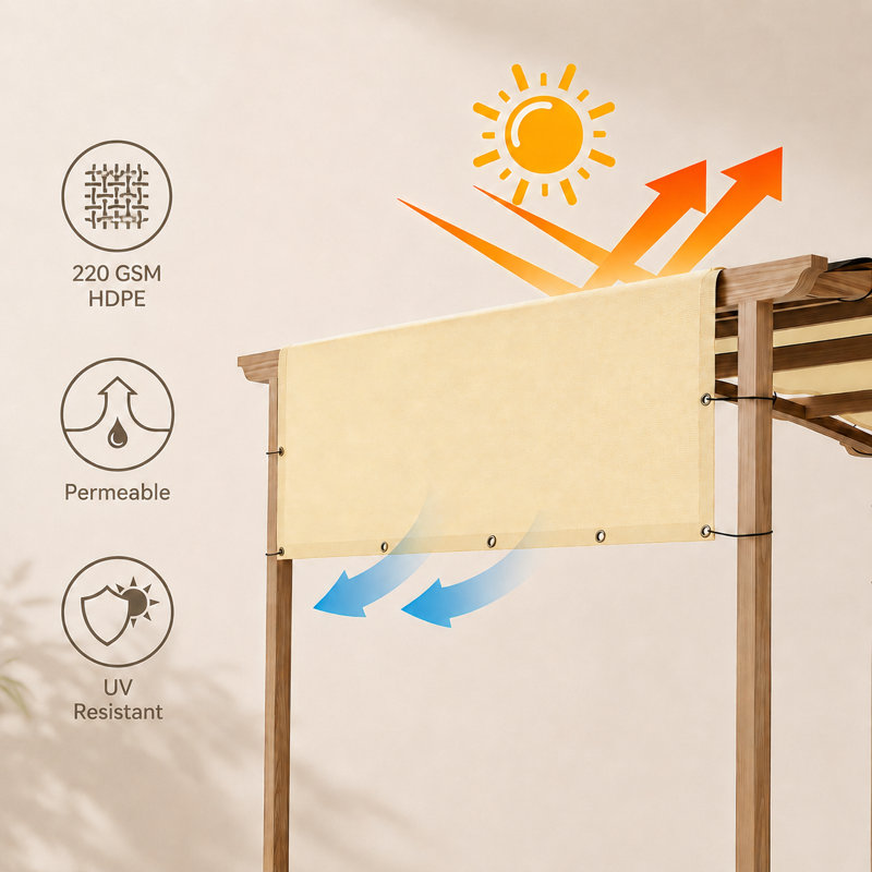 Housse de remplacement pour auvent Royal Shade, H 0,1 po x l 240 po x P 96 po, Noir