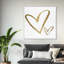 Cœurs dorés, "Modern Love Strokes Glam Gold" - peinture sur toile-71089388-71089399