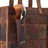 Full-Grain Buffalo Leather Patchwork 3-Bottle Wine Bag