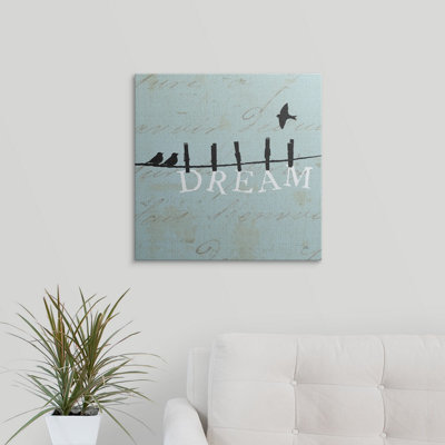 « oiseaux on a wire square-rêve », impression sur toile d’alain pelletier