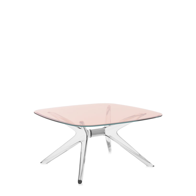Blast Coffee Table, Pink, Crystal-Chrome