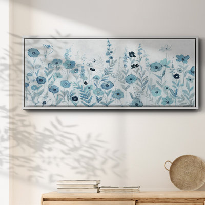 Endless Field of Blue- Framed Canvas