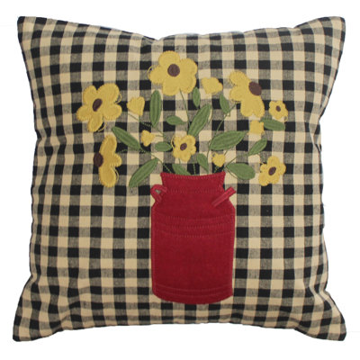  Coussin noir réversible en coton et muscade noir