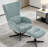 Hanayo Swivel Recliner with Ottoman，Manual Recliner Velvet Fabric Accent Chair