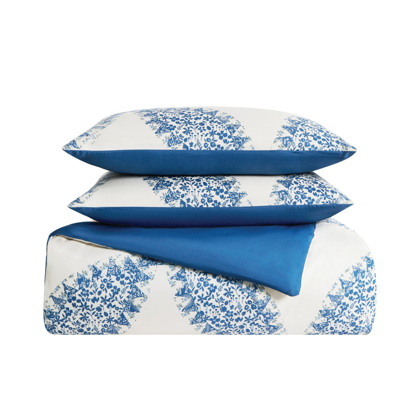 Plain Weave Geometric Shapes Duvet Cover, King Duvet Cover + 2 King Pillow Shams