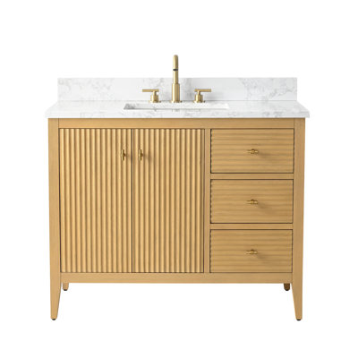 Meuble-lavabo simple 42 po avec plateau en marbre