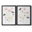 «Blush and Black Wildflowers I», ensemble de 2 impressions sur toile encadrées-487160004-487160009