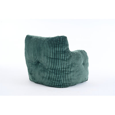 Soft Fluffy Corduroy Fabric Bean Bag Chair Filled With Memory Sponge by Latitude Run