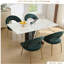 Chaise de salle à manger 1 pièce en tissu Teddy, avec dossier incurvé et pieds en métal doré, convient à la cuisine ou à la salle à manger-768487839
