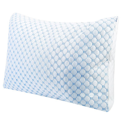Oreiller en mousse viscoélastique imprégnée de gel rafraîchissant, oreiller ajustable à double face avec housse en fibre de bambou rafraîchissante, oreiller rafraîchissant lavable à la machine pour très grand lit