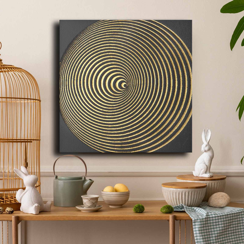 Art mural hypnotique Golden Spiral - 27,6 po x 27,6 po
