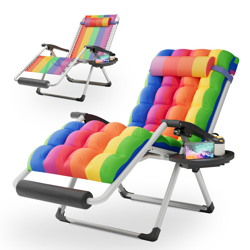 Chaise longue inclinable et pliante