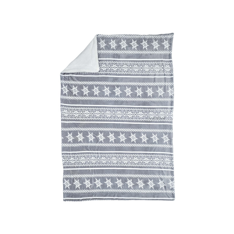 Kaulton Hand Woven Throw Blanket, Grey