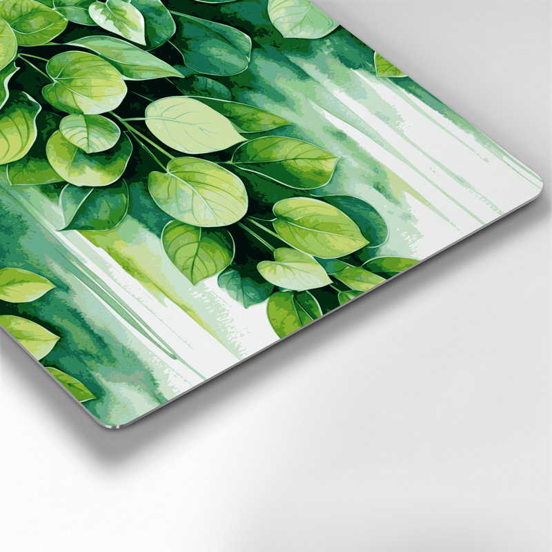 Botanical Pilea Green Metal Wall Art