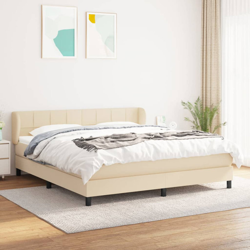 Khalam Velvet Bed, European Kingsize (160 x 200cm), Black